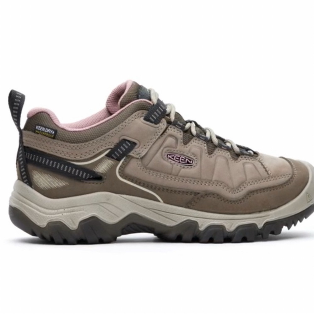 Keen Women's Taupe Hiking Shoe with Pink Lining